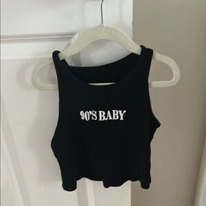 Black '90's Baby' Tank Top